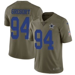 Nike Cowboys #94 Randy Gregory Olive Mens Stitched NFL Limited 2017 Salute To Service Jersey