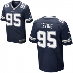 Nike Cowboys #95 David Irving Home Navy Mens Stitched Elite Jersey