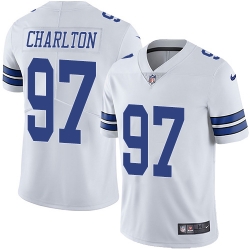 Nike Cowboys #97 Taco Charlton White Mens Stitched NFL Vapor Untouchable Limited Jersey