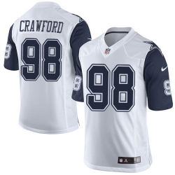 Nike Cowboys #98 Tyrone Crawford White Mens Stitched NFL Limited Rush Jerseys