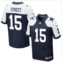 Nike Dallas Cowboys #15 Devin Street Navy Blue Thanksgiving Throwback Men 27s Stitched NFL Elite Jersey