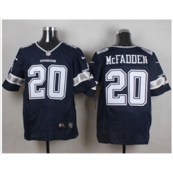 Nike Dallas Cowboys #20 Darren McFadden Navy Blue Team Color Mens Stitched NFL Elite Jersey