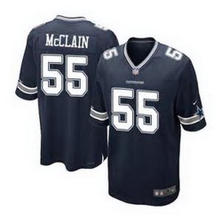 Nike Dallas Cowboys #55 Rolando McClain Navy Blue Team Color Mens Stitched NFL Elite Jersey