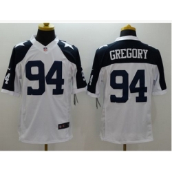 Nike Dallas Cowboys #94 Randy Gregory White Thanksgiving Throwback Men 27s Stitched NFL Limited Jersey