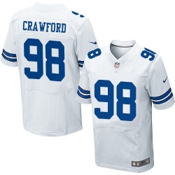 Nike Dallas Cowboys #98 Tyrone Crawford White Men 27s Stitched NFL Elite Jersey