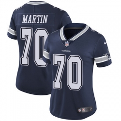 Nike Cowboys #70 Zack Martin Navy Blue Team Color Womens Stitched NFL Vapor Untouchable Limited Jersey