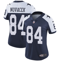 Nike Cowboys #84 Jay Novacek Navy Blue Womens Throwback Alternate Vapor Untouchable Limited Player NFL Jersey