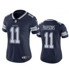 Women Dallas Cowboys 11 Micah Parsons Jersey Navy Blue 2021 Draft Limited Football Jersey