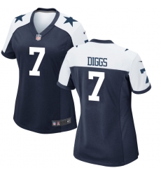 Women Dallas Cowboys 7 Diggs Navy Limited Alternate Vapor Untouchable Jersey