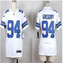 Women New Cowboys #94 Randy Gregory White Stitched NFL Elite Jersey