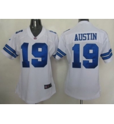 Women Nike Dallas Cowboys 19# Austin White Jersey