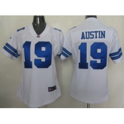 Women Nike Dallas Cowboys 19# Austin White Jersey