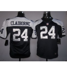 Women Nike Dallas Cowboys #24 Claiborne Blue Thankgivings Nike NFL Jerseys