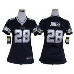 Women Nike Dallas Cowboys 28# Felix Jones Blue Nike NFL Jerseys