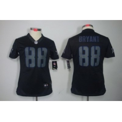 Women Nike Dallas Cowboys 88# Dez Bryant Black Jerseys[Impact Limited]