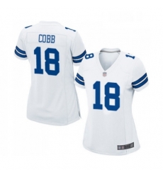 Womens Dallas Cowboys 18 Randall Cobb Game White Football Jersey