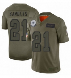 Womens Dallas Cowboys 21 Deion Sanders Limited Camo 2019 Salute to Service Football Jersey