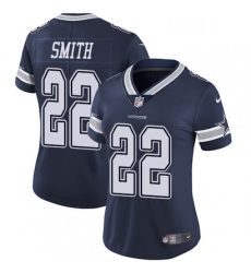 Womens Nike Dallas Cowboys 22 Emmitt Smith Elite Navy Blue Team Color NFL Jersey