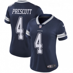 Womens Nike Dallas Cowboys 4 Dak Prescott Elite Navy Blue Team Color NFL Jersey