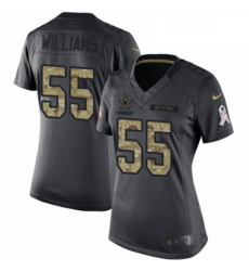 Womens Nike Dallas Cowboys 55 Leighton Vander Esch Limited Black 2016 Salute to Service NFL Jersey