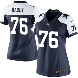 Womens Nike Dallas Cowboys #76 Greg Hardy Elite Navy Blue Throwback Alternate NFL Jersey