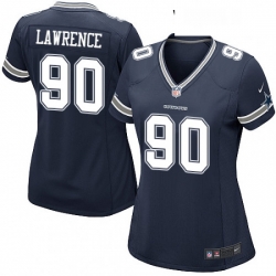 Womens Nike Dallas Cowboys 90 Demarcus Lawrence Game Navy Blue Team Color NFL Jersey