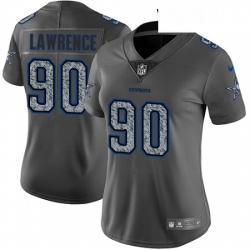 Womens Nike Dallas Cowboys 90 Demarcus Lawrence Gray Static Vapor Untouchable Limited NFL Jersey