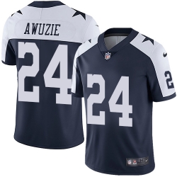 Nike Cowboys #24 Chidobe Awuzie Navy Blue Thanksgiving Youth Stitched NFL Vapor Untouchable Limited Throwback Jersey