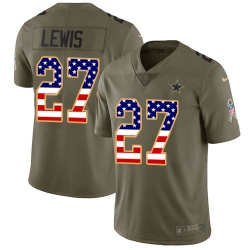 Nike Cowboys #27 Jourdan Lewis Olive Youth USA Flag 2017 Salute to Service NFL Limited Jersey