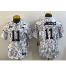 Youth Dallas Cowboys 11 Micah Parsons 2024 F U S E Arctic Camo Salute To Service Limited Stitched Football Jersey 3