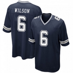 Youth Dallas Cowboys 6 Donavan Wilson Navy Vapor Limited Stitched Jersey 