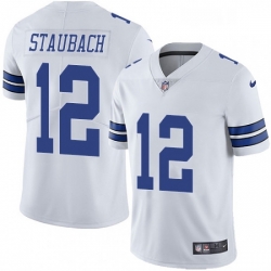 Youth Nike Dallas Cowboys 12 Roger Staubach White Vapor Untouchable Limited Player NFL Jersey