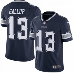 Youth Nike Dallas Cowboys 13 Michael Gallup Navy Blue Team Color Vapor Untouchable Limited Player NFL Jersey