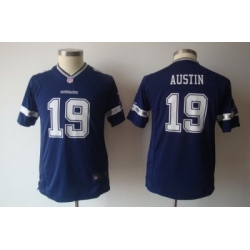 Youth Nike Dallas Cowboys #19 Miles Austin Blue Nike NFL Jerseys