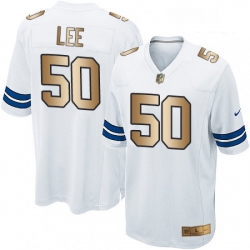 Youth Nike Dallas Cowboys 50 Sean Lee Elite WhiteGold NFL Jersey