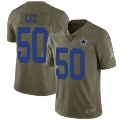 Youth Nike Dallas Cowboys 50 Sean Lee Limited Olive 2017 Salute to Service NFL Jersey