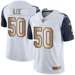 Youth Nike Dallas Cowboys 50 Sean Lee Limited WhiteGold Rush NFL Jersey