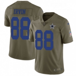 Youth Nike Dallas Cowboys 88 Michael Irvin Limited Olive 2017 Salute to Service NFL Jersey