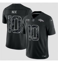 Men Denver Broncos  10 Bo Nix Black F U S E  2026 Salute to Service Limited Stitched Football Jersey