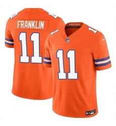 Men Denver Broncos 11 Troy Franklin Orange F U S E  Mile High Collection 1977 Throwback Vapor Limited Stitched Football Jersey