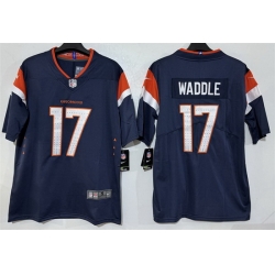 Men Denver Broncos  17 Jaylen Waddle Navy 2026 Vapor Limited Stitched Football Jersey