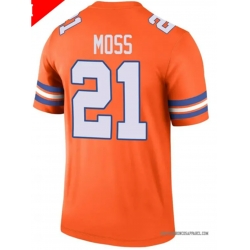 Men Denver Broncos 21 Riley Moss Orange F U S E Mile High Collection 1977 Throwback Vapor Limited Stitched Football Jersey