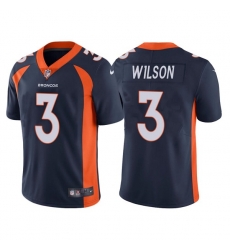 Men Denver Broncos 3 Russell Wilson Navy Vapor Untouchable Limited Stitched Jersey