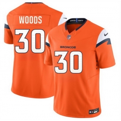 Men Denver Broncos  30 Mike Woods Orange 2026 F U S E  Vapor Limited Stitched Football Jersey
