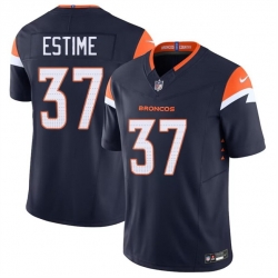 Men Denver Broncos 37 Audric Estime Navy 2024 F U S E  Alternate Vapor Limited Stitched Football Jersey