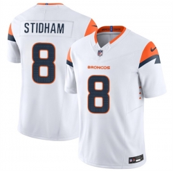 Men Denver Broncos 8 Jarrett Stidham White 2025 F U S E  Vapor Limited Stitched Football Jersey