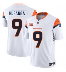 Men Denver Broncos 9 Talanoa Hufanga White 2025 F U S E  With 1 Star C Patch Vapor Limited Stitched Football Jersey Men Denver Broncos 9 Talanoa Hufanga White 2025 F U S E  With 1 Star C Patch Vapor Limited Stitched Football Jersey