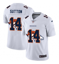 Nike Broncos 14 Courtland Sutton White Shadow Logo Limited Jersey