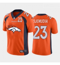 Nike Broncos  Michael Ojemudia Orange Team Big Logo Number Vapor Untouchable Limited Jersey