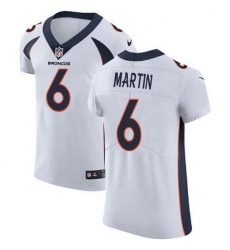 Nike Denver Broncos 6 Sam Martin White Men Stitched NFL New Elite Jersey